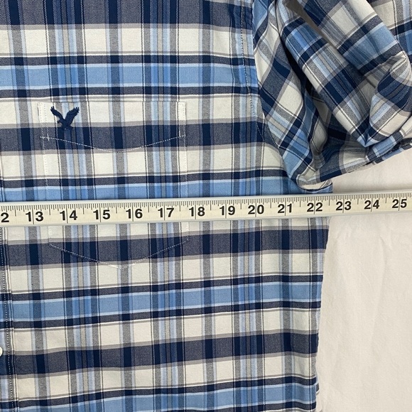 American Eagle Plaid Shirt Men’s Classic Fit Size Large - Picture 6 of 9